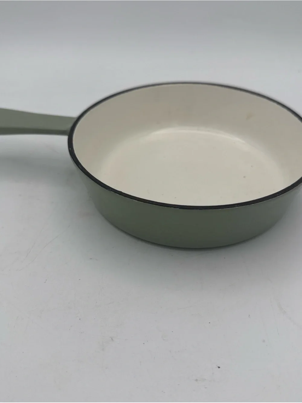Figment enameled Cast Iron 6” Frying pan Skillet Sage Green